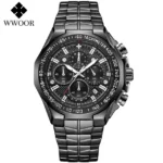 Sports Watches For Men Fashion Quartz Men Big Clock WWOOR Top Brand Luxury Military Full Steel Waterproof Chronograph Wristwatch - Image 11