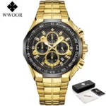 Sports Watches For Men Fashion Quartz Men Big Clock WWOOR Top Brand Luxury Military Full Steel Waterproof Chronograph Wristwatch - Image 15