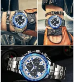 Sports Watches For Men Fashion Quartz Men Big Clock WWOOR Top Brand Luxury Military Full Steel Waterproof Chronograph Wristwatch - Image 33