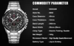 Sports Watches For Men Fashion Quartz Men Big Clock WWOOR Top Brand Luxury Military Full Steel Waterproof Chronograph Wristwatch - Image 24