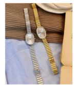 1pc New Fashionable Women's Watch With Gold Bracelet, Vintage & Luxury Ins Style, Elegant & Versatile Quartz Watch ladies watch - Image 7