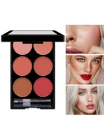 6-color blush and contouring all-in-one palette, pearlescent matte powder makeup palette - Image 5
