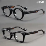 A set of 2 vintage round and square reading glasses, suitable for both men and women, designed to assist with presbyopia - Image 9