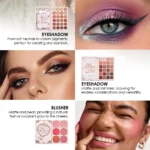 5‑Page Full Face Makeup Kit, Matte & Shimmer Eyeshadow, Blush, Contour, Lip Gloss Mascara for Versatile Makeup Looks - Image 6