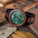 Wooden Watches for Men, Japanese Quartz Analog, Stylish Exotic Watch with Adjustable Stainless Steel Clasp, Buckle, Made - Image 21