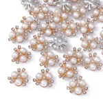 Three pearls flower heart Korean version DIY accessories accessories decoration electroplating hair accessories - Image 10