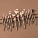 Makeup Brushes Set, 15Pcs Face Eye Makeup Brush Kit – Foundation Powder Blush Brush, Eyeshadow Eyeliner Eyebrow Brush, Highlight - Image 8