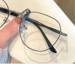 Clear Glasses Women Polygonal Metal Frame Eye Glasses 0 Flat Mirror Girls Eyewear Anti Blue Light Glasses Fashion Eyeglasses - Image 13