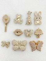 [Random] 30 accessories Detachable DIY everything gold/silver love Bear bow Rabbit stars flower rose decoration, suitable for wo - Image 6