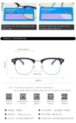 1pcs Men Retro Anti Blue Light Computer Glasses Reading And Gaming Glasses - Image 12