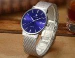 2022 Fashion Wwoor Top Brand Men Simple Slim Watches Luxury Gold Steel Mesh Ultra Thin Waterproof Date Wrist Watch Golden Clock - Image 25