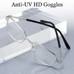 100 % Crystal Glass Lens Reading Glasses Men Anti-blue Light Presbyopia Magnifying Anti-Scratch Eyewear Diopter 1.0-4.0 Silver - Image 4