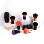 Makeup Brush Beauty Tool - 1Pcs Foundation, Blush, Concealer, Contour, Highlight, Cheek Brush for Blending, Round Angled Top - Image 2