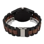 Wooden Watches for Men, Japanese Quartz Analog, Stylish Exotic Watch with Adjustable Stainless Steel Clasp, Buckle, Made - Image 2