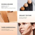 Double Head Highlight Pen Face Make Up Liquid Waterproof Contouring Foundation Contour Makeup Concealer Stick Pencil Cosmetics - Image 5