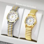 Middle aged and elderly watches, men's large digital dial, women's watch, steel strip spring, elastic band, elderly watch - Image 2
