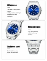Watches for Men Analog Quartz Men's Wristwatch Luxury Casual Business Men's Watch Waterproof Stainless Steel Gift for Him - Image 16