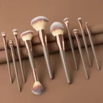 Makeup Brushes Set, 15Pcs Face Eye Makeup Brush Kit – Foundation Powder Blush Brush, Eyeshadow Eyeliner Eyebrow Brush, Highlight - Image 15