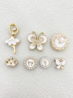 [Random] 30 accessories Detachable DIY everything gold/silver love Bear bow Rabbit stars flower rose decoration, suitable for wo - Image 7