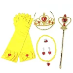 Girl Princess Accessories Kids Elsa Anna Wig Elza Gloves Necklace Earring Photography Props Children Cosplay Play Party Supplies - Image 41