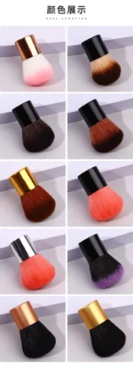 Makeup Brush Beauty Tool - 1Pcs Foundation, Blush, Concealer, Contour, Highlight, Cheek Brush for Blending, Round Angled Top - Image 19