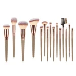 Makeup Brushes Set, 15Pcs Face Eye Makeup Brush Kit – Foundation Powder Blush Brush, Eyeshadow Eyeliner Eyebrow Brush, Highlight - Image 9