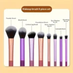 8pcs Makeup Brush Kit Soft Synthetic Hair Make Up Brushes Foundation Blush Eyeshadow Cosmetic Makeup Tools - Image 2