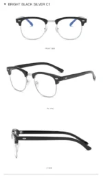 1pcs Men Retro Anti Blue Light Computer Glasses Reading And Gaming Glasses - Image 14