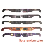 5PCS Solar Eclipse Glasses Anti-uv Glasses Safe Direct Sun Viewing Random Color Paper Frames for Adults Kids Watch Solar Eclipse - Image 7