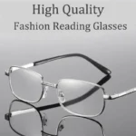100 % Crystal Glass Lens Reading Glasses Men Anti-blue Light Presbyopia Magnifying Anti-Scratch Eyewear Diopter 1.0-4.0 Silver - Image 5
