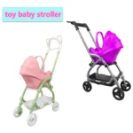 1/12 Miniature Dollhouse Accessories  Educational Toy DIY Assemble Playhouse Nursery Furniture Stroller Plastic Trolley - Image 9