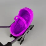 1/12 Miniature Dollhouse Accessories  Educational Toy DIY Assemble Playhouse Nursery Furniture Stroller Plastic Trolley - Image 16