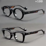 A set of 2 vintage round and square reading glasses, suitable for both men and women, designed to assist with presbyopia - Image 4