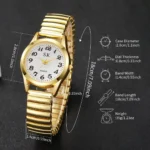 Middle aged and elderly watches, men's large digital dial, women's watch, steel strip spring, elastic band, elderly watch - Image 22