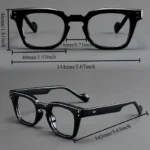 A set of 2 vintage round and square reading glasses, suitable for both men and women, designed to assist with presbyopia - Image 3