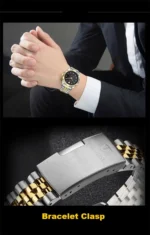 TEVISE  Watch for Men Automatic Mechanical Stainless Steel Waterproof Casual Business Wristwatch Chronograph Date Display Clock - Image 13