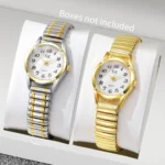 Middle aged and elderly watches, men's large digital dial, women's watch, steel strip spring, elastic band, elderly watch - Image 8
