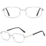 100 % Crystal Glass Lens Reading Glasses Men Anti-blue Light Presbyopia Magnifying Anti-Scratch Eyewear Diopter 1.0-4.0 Silver - Image 10