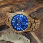 Wooden Watches for Men, Japanese Quartz Analog, Stylish Exotic Watch with Adjustable Stainless Steel Clasp, Buckle, Made - Image 17