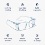 Safety Glasses Anti Fog Goggles Protective Glasses Side Shields Anti Blue Light protection Eye Glasses for Men Women Reading Gla - Image 17