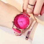 New High-End Selection Of Women'SWatchesTrendy And Stylish Quartz Watches With Simple And Elegant Large Dials And Leather Straps - Image 2