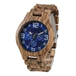 Wooden Watches for Men, Japanese Quartz Analog, Stylish Exotic Watch with Adjustable Stainless Steel Clasp, Buckle, Made - Image 14