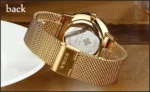 2022 Fashion Wwoor Top Brand Men Simple Slim Watches Luxury Gold Steel Mesh Ultra Thin Waterproof Date Wrist Watch Golden Clock - Image 18