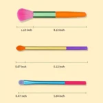 Makeup Brushes 15Pcs Colourful Makeup Brush Set Foundation Contour Blush Concealers Eye Shadow Blending Make Up Brush Kit - Image 11