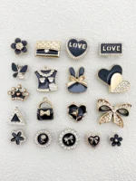 [Random] 30 accessories Detachable DIY everything gold/silver love Bear bow Rabbit stars flower rose decoration, suitable for wo - Image 3