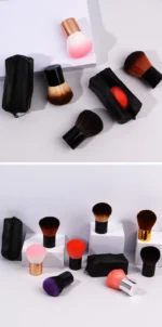 Makeup Brush Beauty Tool - 1Pcs Foundation, Blush, Concealer, Contour, Highlight, Cheek Brush for Blending, Round Angled Top - Image 22