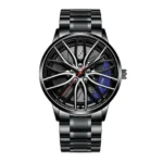 Car Watches For Men,Waterproof Stainless Steel Quartz Wrist Watch Sports Men’s Watches With Car Wheel Rim Hub Design - Image 11