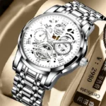 UTHAI Watch For Men Trendy High End Light Luxury Versatile Quartz Wristwatches Waterproof Roman Hollow Male's Clock Watch - Image 5
