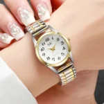 Middle aged and elderly watches, men's large digital dial, women's watch, steel strip spring, elastic band, elderly watch - Image 4
