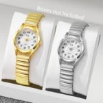 Middle aged and elderly watches, men's large digital dial, women's watch, steel strip spring, elastic band, elderly watch - Image 7